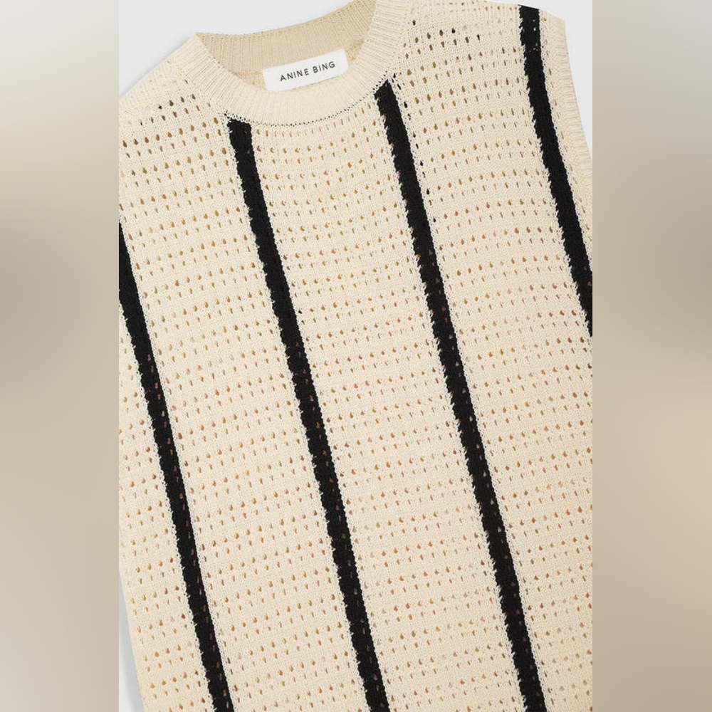 ANINE BING Lanie Cream Crochet Mini Dress XS - Picture 5 of 14